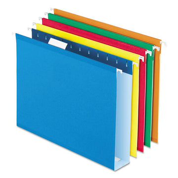 Pendaflex® Extra Capacity Reinforced Hanging File Folders With Box Bottom, Letter Size, 1-5-cut Tab, Assorted, 25-box freeshipping - TVN Wholesale